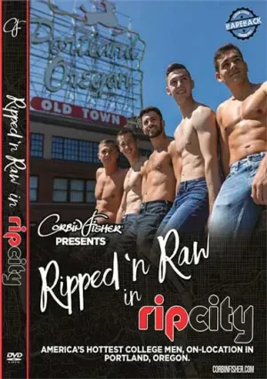 Ripped n Raw in Rip City. Full-length fucks-packed film featuring five gay muscle college studs in four exclusive bareback gay porno episodes.