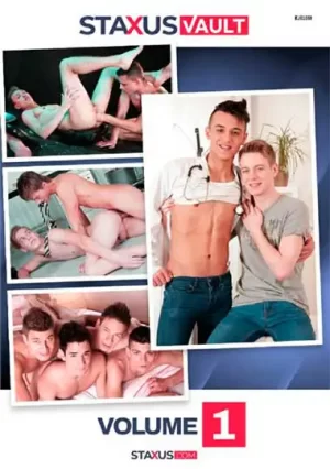 Staxus Vault Volume 1. Group of attractive, hung gay twinks, unite for porn show featuring medical shenanigans, fisting, facial cum-shots, gay orgy.