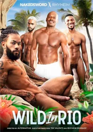 Wild in Rio. Interracial threesome featuring two oversized cocks, Brazilian gay muscle slauts, engage in intense sex and beefy behavior in Gangbang Orgy.