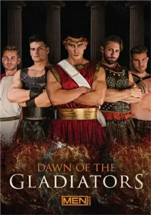 Dawn of the Gladiators. Gay porn parody showing the Roman male Gladiators empire. Costumed gay porn movie with Roman muscular men in gay fuck scenes.
