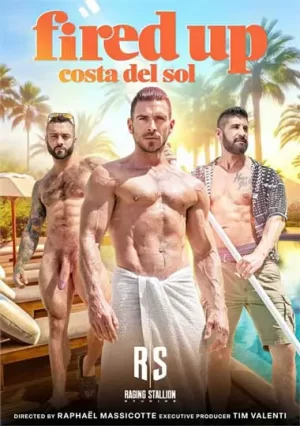 Fired Up Costa del Sol. Gay porn movie feature nine hung studs, including Paddy O’Brian, heat up Spain in wild bareback encounters. Sun, sex and sweat!