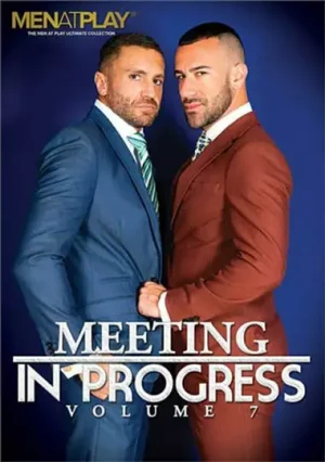 Meeting in Progress 7 Gay Porn – Boss & intern play behind closed doors. Flip-flop threesome & office debauchery in this Men at Play film. Download now!