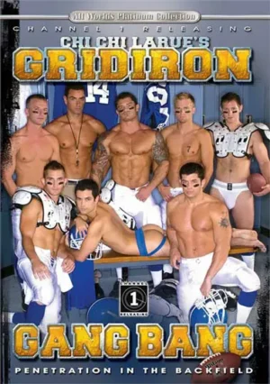 Gridiron Gang Bang Gay Porn is gay top porn featuring Vance Winter and the All Worlds Video team in an intense locker room scene. Download it now!